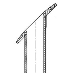 TREM PORTACANNA DA INCASSO IN ACCIAIO INOX AISI 316