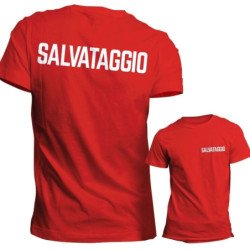 T-SHIRT MAGLIETTA SALVATAGGIO ROSSA BAGNINO