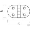 MTM CERNIERA OVALE IN PLASTICA RINFORZATA 40x70 MM