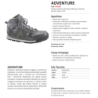 NERI SCARPA SPORTIVA ALTA DA TREKKING SKL ADVENTURE