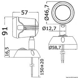 OSCULATI FARETTO LED HI-POWER BIANCO 12/24V
