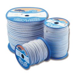 TREM CIMA ELASTICA BIANCA SEGNALE BLU NAVY MARINA 1MT