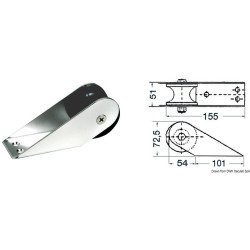 OSCULATI MUSONE DI PRUA INOX 155X51MM