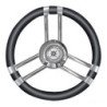 OSCULATI VOLANTE C NERO IN ACCIAIO INOX 350MM