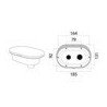 BOX DOCCIA OVALE PVC BIANCO CON MISCELATORE