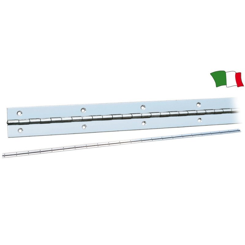 CERNIERA ACCIAIO INOX AL METRO FORATA 30X1MM