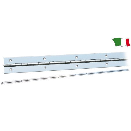CERNIERA ACCIAIO INOX AL METRO FORATA 30X1MM