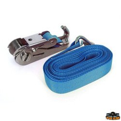CINGHIA IN POLIESTERE BLU CON FIBBIA ACCIAIO INOX