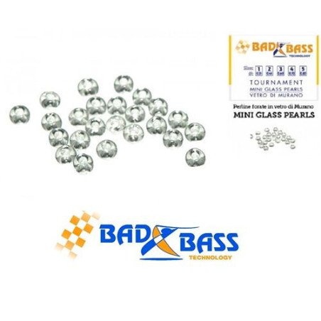BAD BASS PERLINE IN VETRO DI MURANO TRASPARENTI