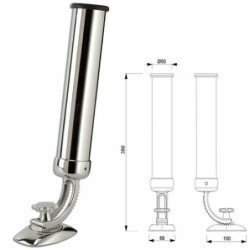 PORTACANNE ORIENTABILE ACCIAIO INOX 316L