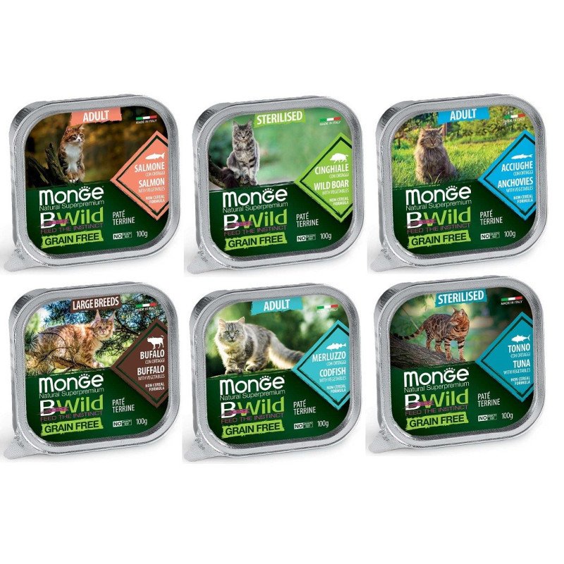 MONGE VASCHETTA BWILD GATTO 100GR
