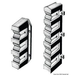 OSCULATI SUPPORTO PORTACANNE 3 POSTI 198X62MM