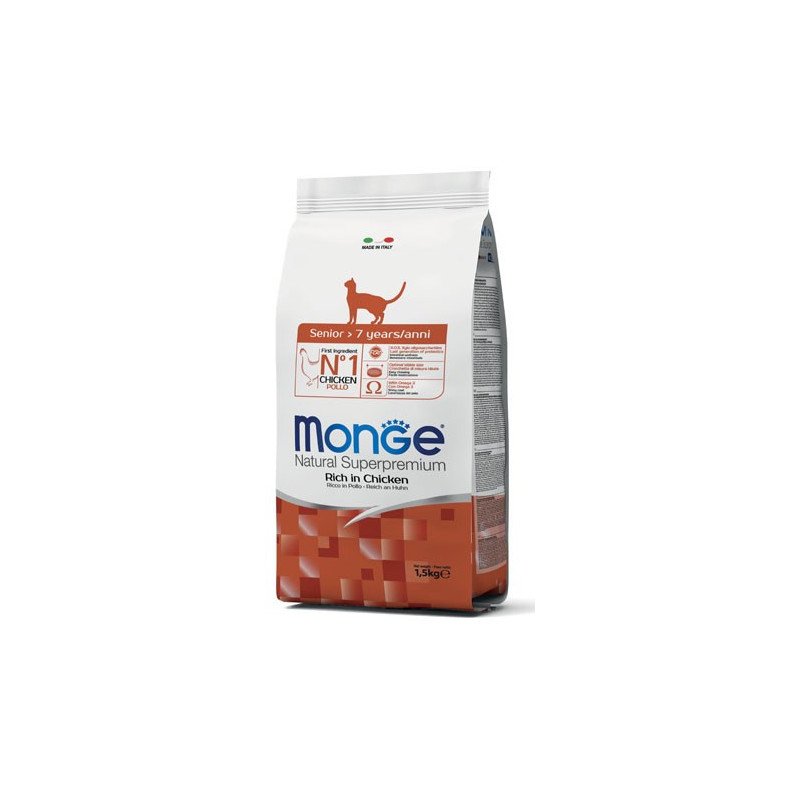 MONGE CROCCANTINI SENIOR PER GATTI ANZIANI AL POLLO