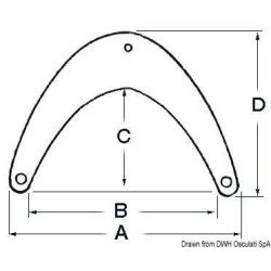 OSCULATI PARABORDO ANGOLARE PRUA IN PVC 55x47CM