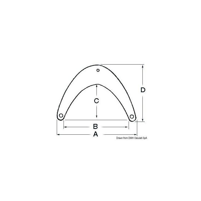 OSCULATI PARABORDO ANGOLARE PRUA IN PVC 55x47CM