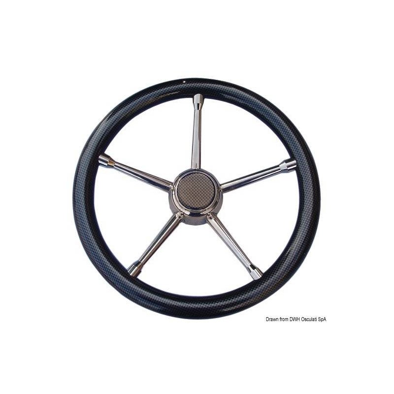 OSCULATI VOLANTE A INOX CARBONIO 350 MM
