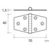 MTM CERNIERA BISQUIT H40 X L70 MM IN ACCIAIO INOX