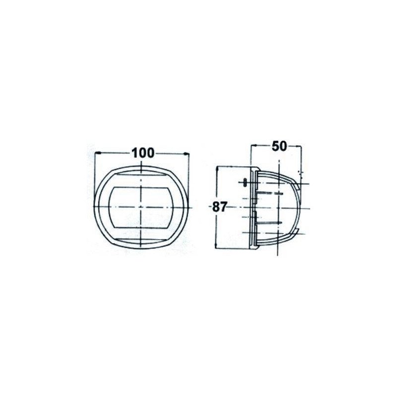 OSCULATI FANALE CLASSIC PRUA 225° BIANCO