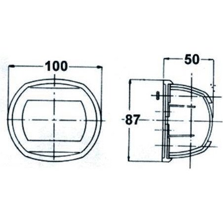 OSCULATI FANALE CLASSIC PRUA 225° BIANCO