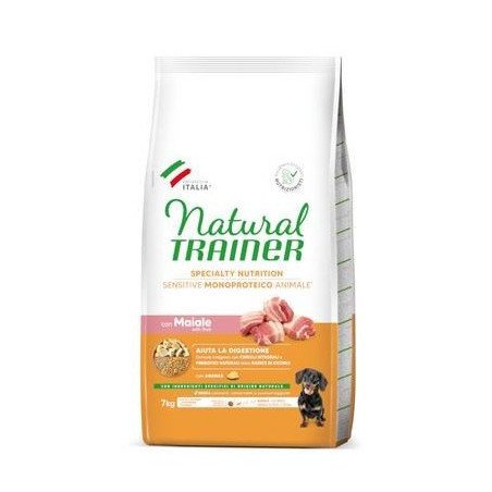 NATURAL TRAINER SENSITIVE ADULT CON MAIALE E CEREALI INTEGRALI