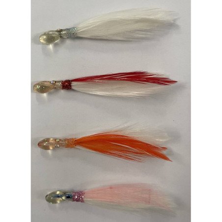 ARTIFICIALE SIMIL 6CM POLPETTO CON PIUMA