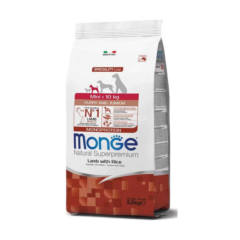 MONGE CROCCANTINI PUPPY JUNIOR MINI AGNELLO RISO