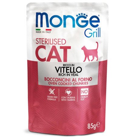 MONGE CAT MULTIPAK GRILL STEREILIZZATO 12X85GR