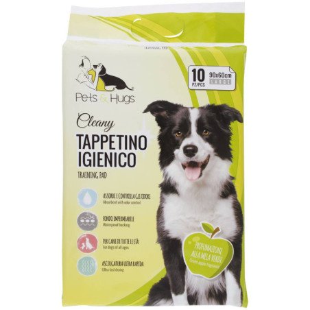 FLAIRPET CLEANY TAPPETINI IGIENICI PROFUMATI MELA 10PZ. 60x90