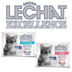 LECHAT EXCELLENCE GATTO ADULTO MANZO E SALMONE 4X100GR