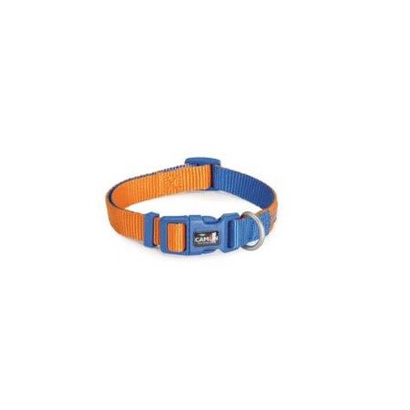 CAMON COLLARE NYLON BICOLORE ARANCIONE E BLU