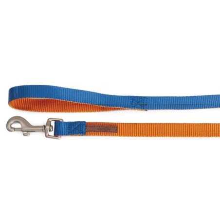 CAMON GUINZAGLIO IN NYLON ARANCIONE E BLU