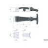 MTM CHIUSURA LEVA ROCA INOX RUBBER 130X34 MM