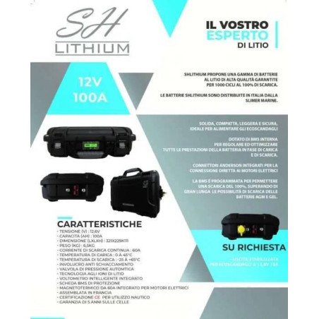 SH LITHIUM 12V 100AMP BATTERIA LITIO